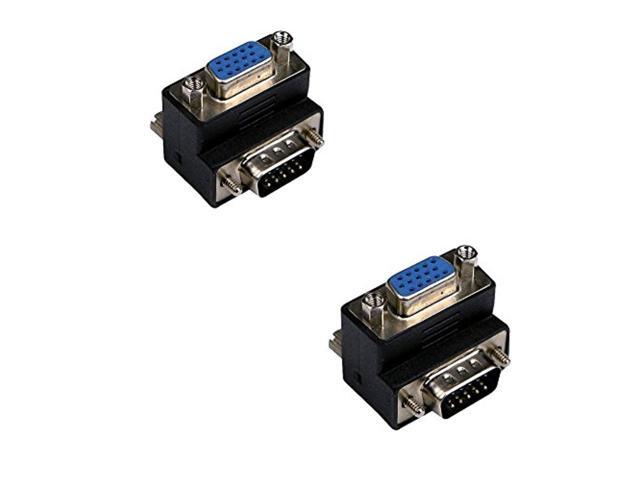 90 Degree Right Angle 15 Pin VGA SVGA Male to Female Converter Angle Cool Good