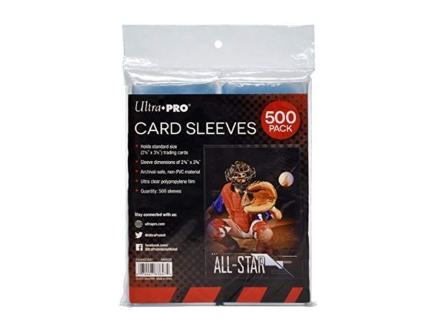 Ultra Pro Clear Card Sleeves For Standard Size Trading Cards Measuring 2 5 X 3 5 500 Count Pack Newegg Com