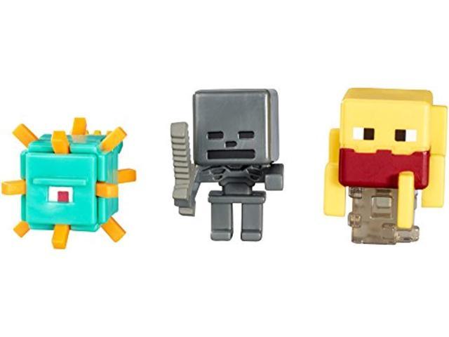 Minecraft Collectible Figures 3 Pack Ser Blaze Wither Skeleton Guardian Newegg Com