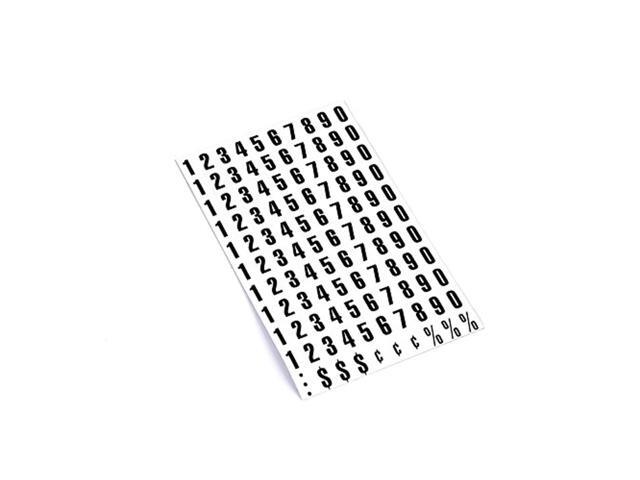 mastervision magnetic numbers, 1/2" x 3/4", black on white, 110 pieces