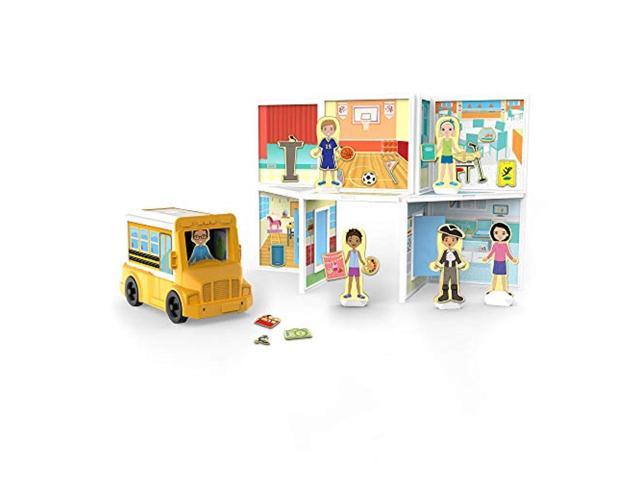 melissa & doug wooden farm & tractor play set