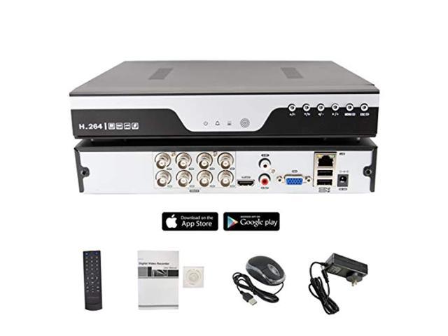 Compatible with AHD/TVI/CVI/Analog Cameras Evertech HD H.265 8 Channel Hybrid DVR Security Recorder with 1TB Hard Drive 