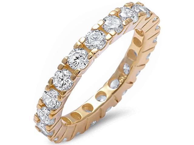 4mm Full Eternity Stackable Wedding Engagement Eternity Band Ring 925 Sterling Silver Choose Color Blue Apple Co