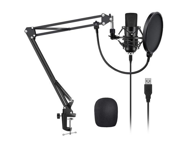 192kHz // 24-bit Condenser PC Laptop Microphone Kit home studio podcasting Professional USB Microphone with Adjustable Stand Suitable for recording Condenser Microphone YouTube