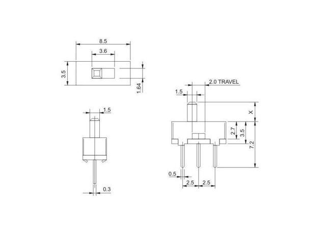 Switch on-Off Mini Switch To Slider SS12D00 