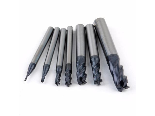 10 Pcs Set 1mm-3mm End Mill Drill Bits Cemented Carbide CNC Milling Cutter 