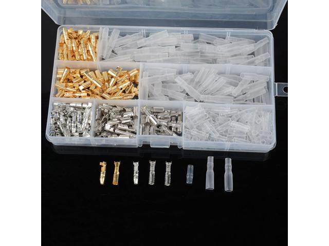100 Sets 3.9mm Car Male /& Female Bullet Connectors Terminals+Insulation Covers