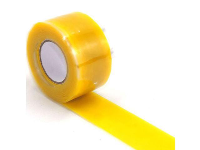 Multi-Purpose Self-Adhesive Rubber Silicone Repair Waterproof Bonding Tape Rescue Self Fusing Wire-White 0.5 25mm*3m