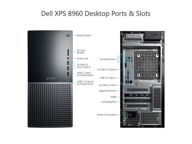 Dell XPS 8960 Tower Desktop Computer - 13th Gen Intel Core i7-13700 16-Core  up to 5.20 GHz CPU, 64GB DDR5 RAM, 2TB NVMe SSD + 1TB HDD, GeForce RTX