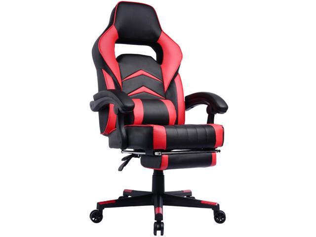 Prime Selection Products Office Gaming Chair with Footrest, Reclining Backrest and Lumbar Support Cushion