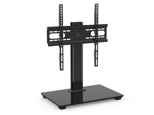 Perlesmith Universal Tv Stand Table Top For 37 55 Inch Lcd Led Tvs Height Adjule Base With Tempered Glass Wire