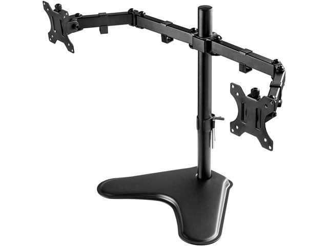 HUANUO Dual Monitor Stand, for 13 to 32 Inch Two Monitor Freestanding Desk Stand,Each arm can withstand up to 17.6 lbs