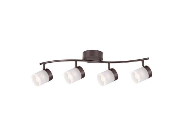 Used Good 4 Light Bronze Halogen Fixed Track Lighting Kit With Wave Bar Frosted Gl Newegg Used Good 4 Light Bronze Halogen Fixed Track Lighting Kit With Wave Bar Frosted Gl Newegg