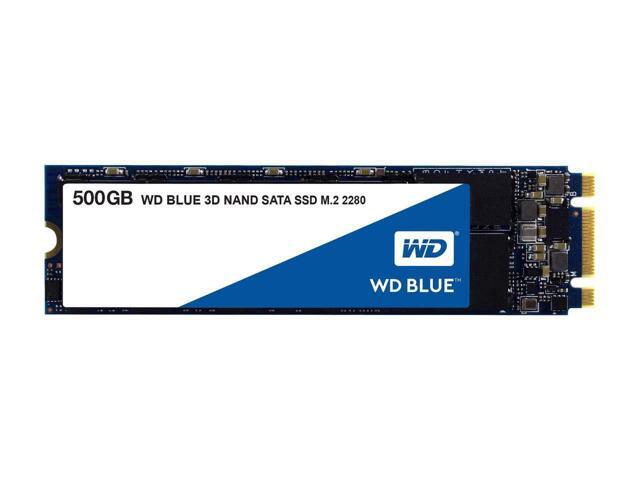 WD Blue 3D NAND 500GB PC SSD - SATA III 6 Gb/s, M.2 2280 - WDS500G2B0B