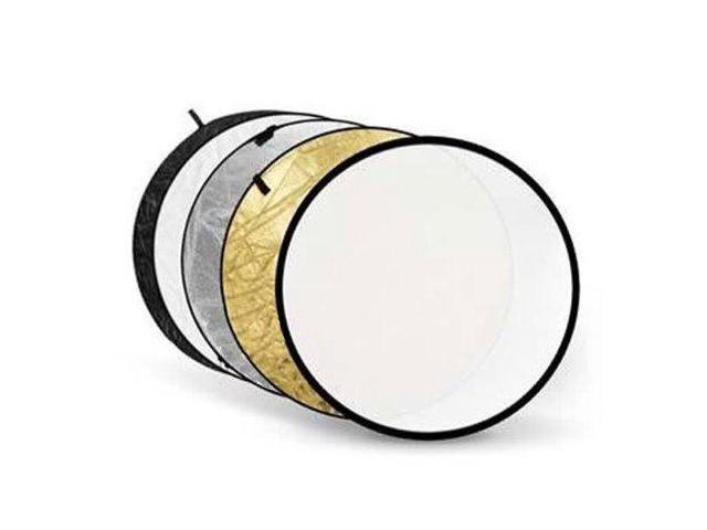 Zykkor 5-in-1 Reflector 32 with Gold Silver Translucent Black /& White Surfaces.
