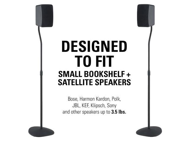 Satellite Speaker Stands Extends 28" to 38" Bookshelf Adjustable Speaker Stands 