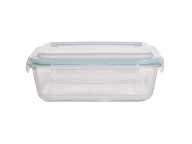51oz Glass Food Storage Container Oven Microwave Freezer And Dishwasher Safe Airtight Leak Proof Snap Lock Plastic Lid Bpa Free By Home Basics