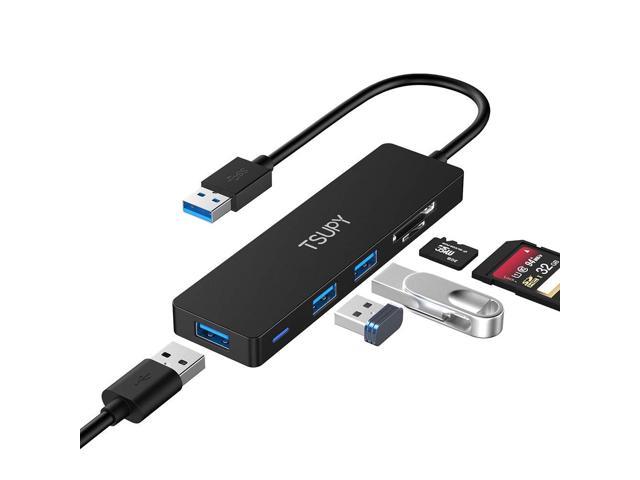 USB Flash Drives and More 5 in 1 USB Data Hub with SD Micro SD Card Reader & 3 USB 3.0 Ports Compatible for PC USB 3.0 Hub TSUPY Multi USB HUB Laptops,MacBook,Printer,Surface Pro