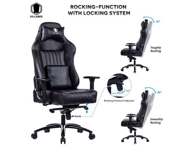 Von Racer Big And Tall 400lb Memory Foam Gaming Chair Adjustable