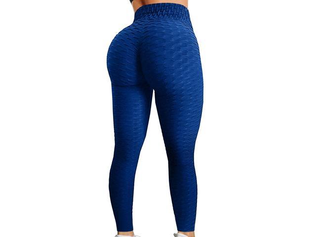 A AGROSTE Women's High Waist Yoga Pants Tummy Control Workout Ruched Butt Lifting Stretchy Leggings Textured Booty Tights 