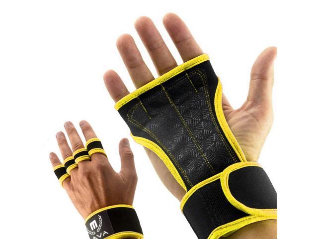 Silicone Padding WODs Grip Power Pads Cross Training Gloves with Wrist Support for Weightlifting & Fitness Gym Workout No Calluses for Men & Women The Best Weight Lifting Gloves