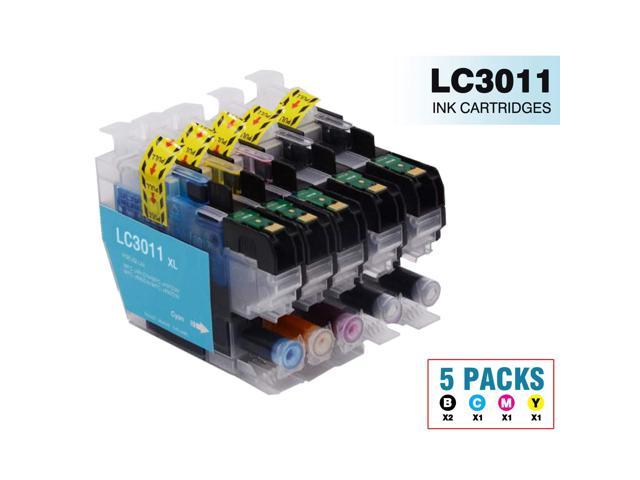 Compatible Lc3011 Ink Cartridge Replacement For Brother Lc 3011 Lc3011 Ink Cartridge For Brother Mfc J491dw Mfc J497dw Mfc J690dw Mfc J895dw Printer 2 Black 1 Cyan 1 Magenta 1 Yellow 5 Pack Newegg Com