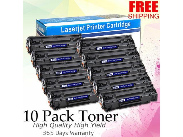 10 Pack CE278A 78A Black Toner Cartridge For HP LaserJet P1600 P1606DN M1536DNF