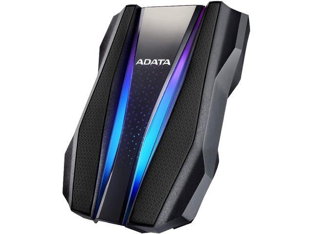 ADATA 2TB HD770G RGB IP68 USB 3.2 Portable External Hard Drive Black ...