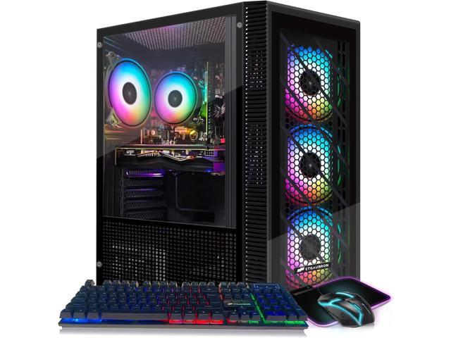 STGAubron Gaming Desktop PC, Radeon RX 580 8G GDDR5, Intel 10th Gen G5905 3.5G, 16G RAM, 512G SSD, WiFi, BT 5.0, RGB Fan x 4, RGB... 