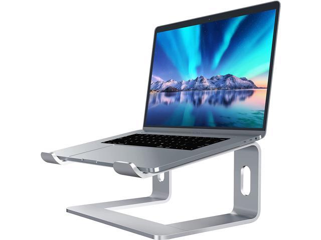 Laptop Stand Ergonomic Adjustable Notebook Stand Aluminum Portable Computer Riser with Heat-Vent Foldable Desktop Laptop Holder Compatible with MacBook Air Pro All 10 to 17 Inch Laptops