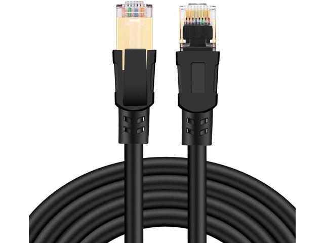 2 Pack Lastest 26AWG High Speed 40Gbps 2000Mhz SFTP Patch Cord Cat 8 Ethernet Cable 3 ft Byzane Heavy Duty Cat8 Internet Network RJ45 Outdoor Indoor Cables for Router Modem 