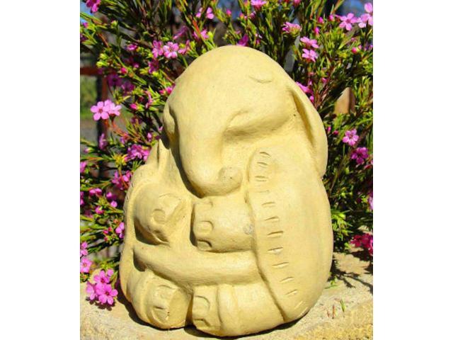 Small Tng Elephant Stone Zen Garden Cement Buddha Statue Yard Art O