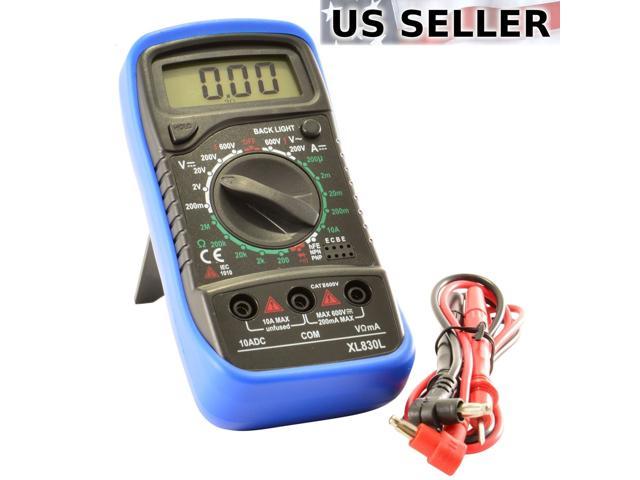 Digital Voltmeter Ammeter Ohmmeter Multimeter Volt AC DC Tester Meter US Seller 