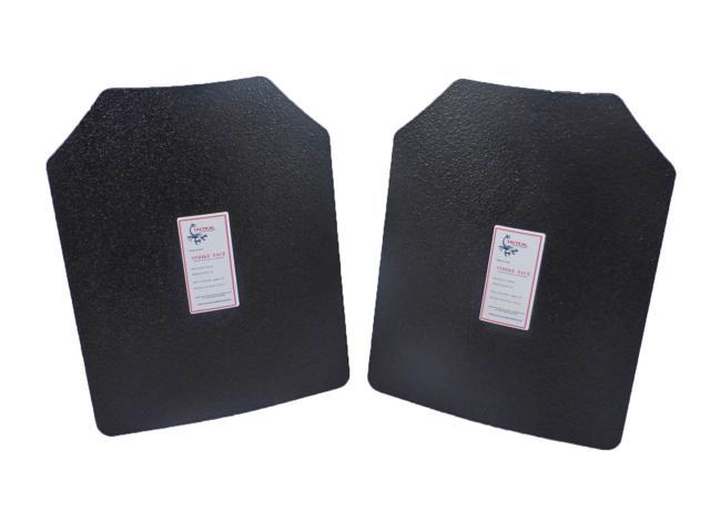 Level III Ar500 Steel Body Armor Pair 6x8 Curved Plate Coated Quick Ship for sale online 
