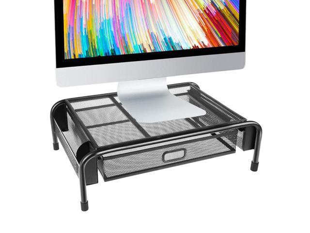 Monitor Stand Riser Mesh Metal Printer Stand Holder With Pull Out