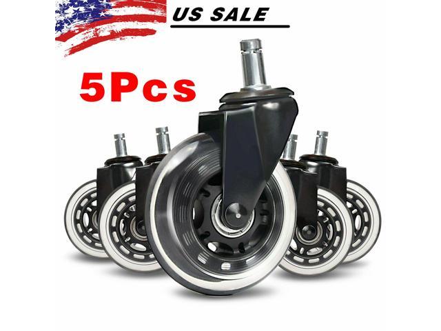 1/5pcs 3" Office Chair Caster Wheel Replacement Roller Heavy Duty Floor Protect 