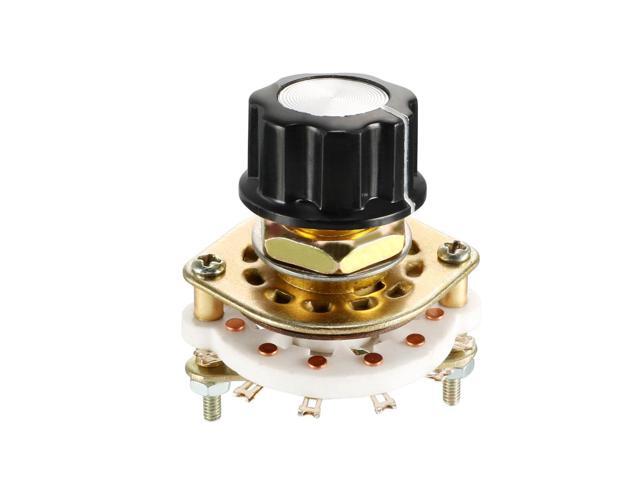 Plastic Knob 2P5T 2 Poles 5 Position Band Channel Rotary Switch 