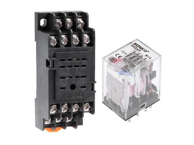Details about   HH54P AC 110V Coil 4P4T 14 Pins Electromagnetic Power Relay Red LED with socket 
