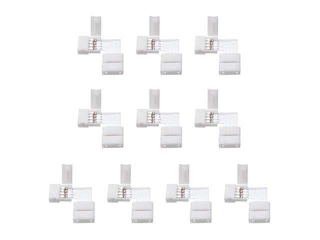 10mm 4p L Shape Led Strip Connector Right Angle Corner Connectors