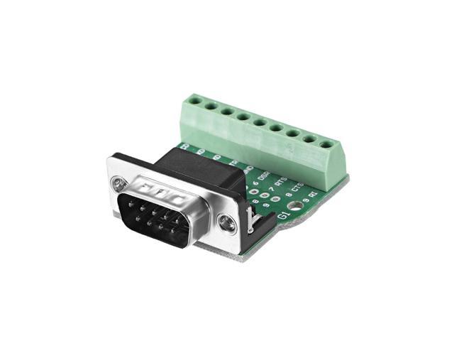 D Sub Db9 Breakout Board Connector 9 Pin 2 Row Male Rs232 Serial Port Solderless Terminal Block 6449