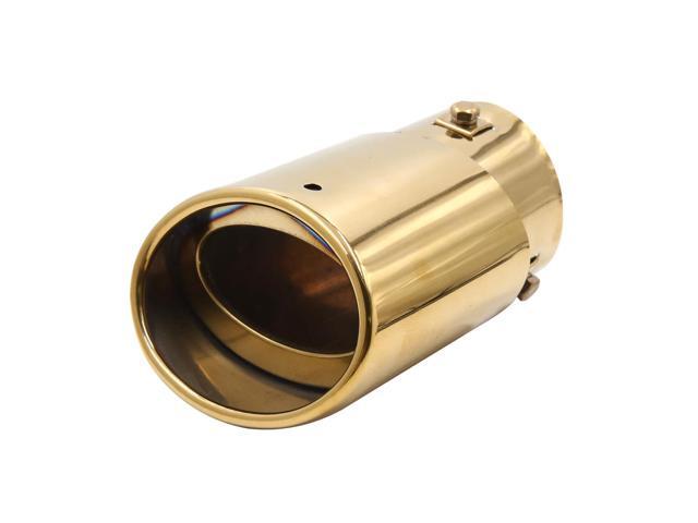 76mm Stainless Steel Car Rear Exhaust Pipe Tail Muffler Tip Gold