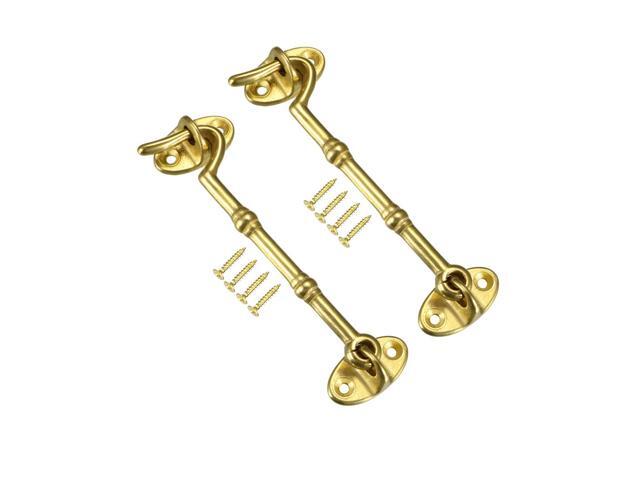 4 1 Cabin Hooks Eye Latch Door Gate Swivel Window Brass Hook With