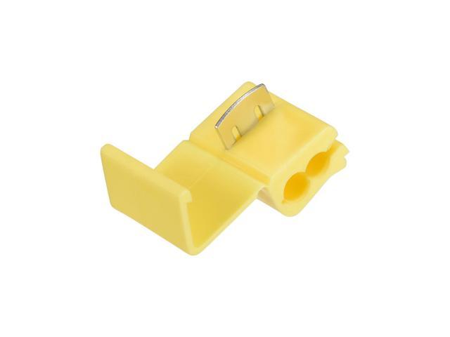 Wire Splice Connector Solderless Quick Splice Snap Wire Connector Yellow For 12 10 Awg 200 Pcs Newegg Com