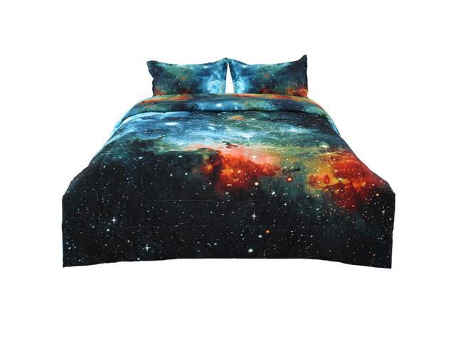 Full Queen 3 Piece Galaxies Blue Comforter Sets 3d Printed Space Themed All Season Down Alternative Quilted Duvet Reversible Design Includes 1 2 Pillow Shams Newegg Com - Space Themed Bedding Sets Full Queen 3 Piece Galaxies Blue Comforter Sets 3d Printed Space Themed All Season Down Alternative Quilted Duvet Reversible Design Includes 1 2 Pillow Shams Newegg Com - Space Themed Bedding Sets