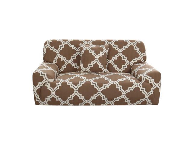 Stretch Sofa Couch Cover 4 Seater Polyester Spandex Fabric 1 Piece Slipcover For Chair Loveseat Elastic Furniture Protector With One Free