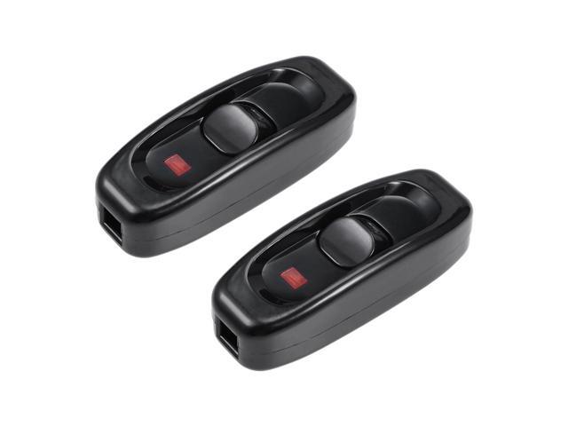 Inline ON OFF Desk Light Table Bed Lamp Cord Cable Rocker Switch 110-250V 10A 