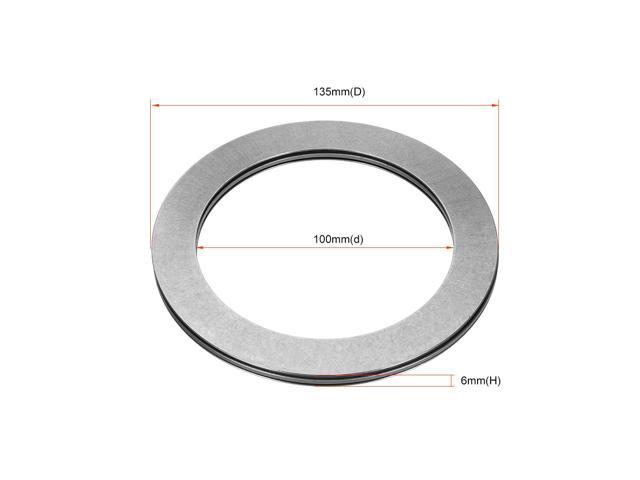 uxcell AXK100135 2AS Needle Roller Thrust Bearings with 2 Washers 135mm OD 6mm of Thickness GCr15 Hardness 100mm Inner Diameter