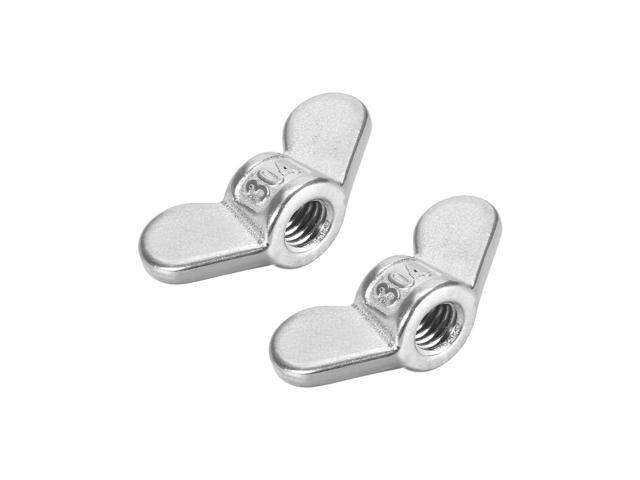 Carbon Steel Hand Twist Tighten Ear Butterfly Nut 3/8"-16 Wing Nuts 8 Pcs 