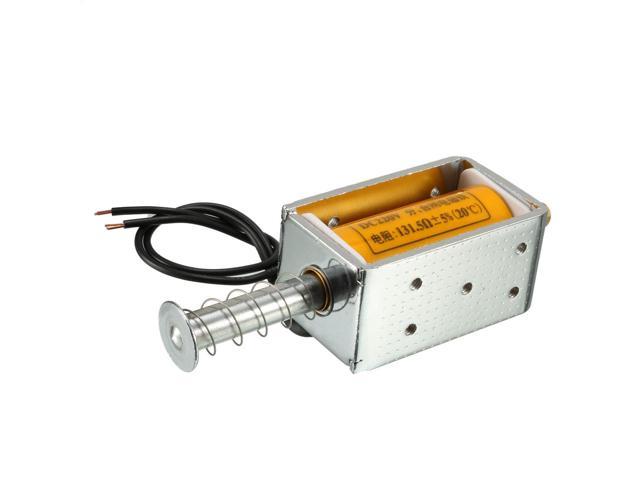 DC 12V Solenoid Electromagnet with Spring Return Push-Pull Type Tubular Electromagnet Electric Parts Magnetic Materials