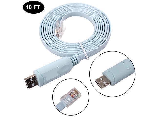 USB to Rj45 Cable 6FT USB Console Cable with FTDI Chip for Cisco Routers/Switches 